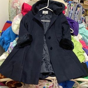 Beautiful Navy childrens wool dress coat